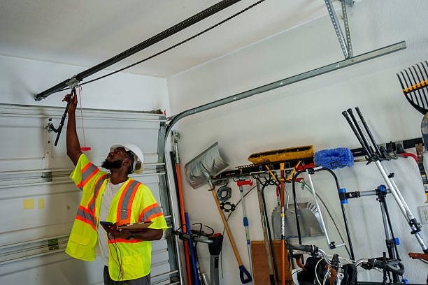 Professional Garage Door Panel Replacement technician working in Chesterfield County County, VA